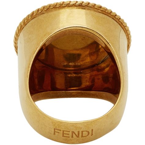 fendi karligraphy signet ring|FENDI FF Karligraphy Signet Ring .